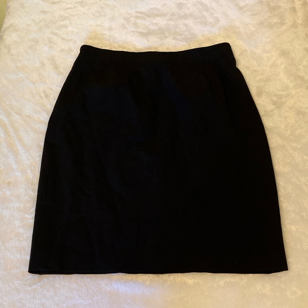 Vintage Ann Taylor Black Wool Skirt, Vintage Size 6